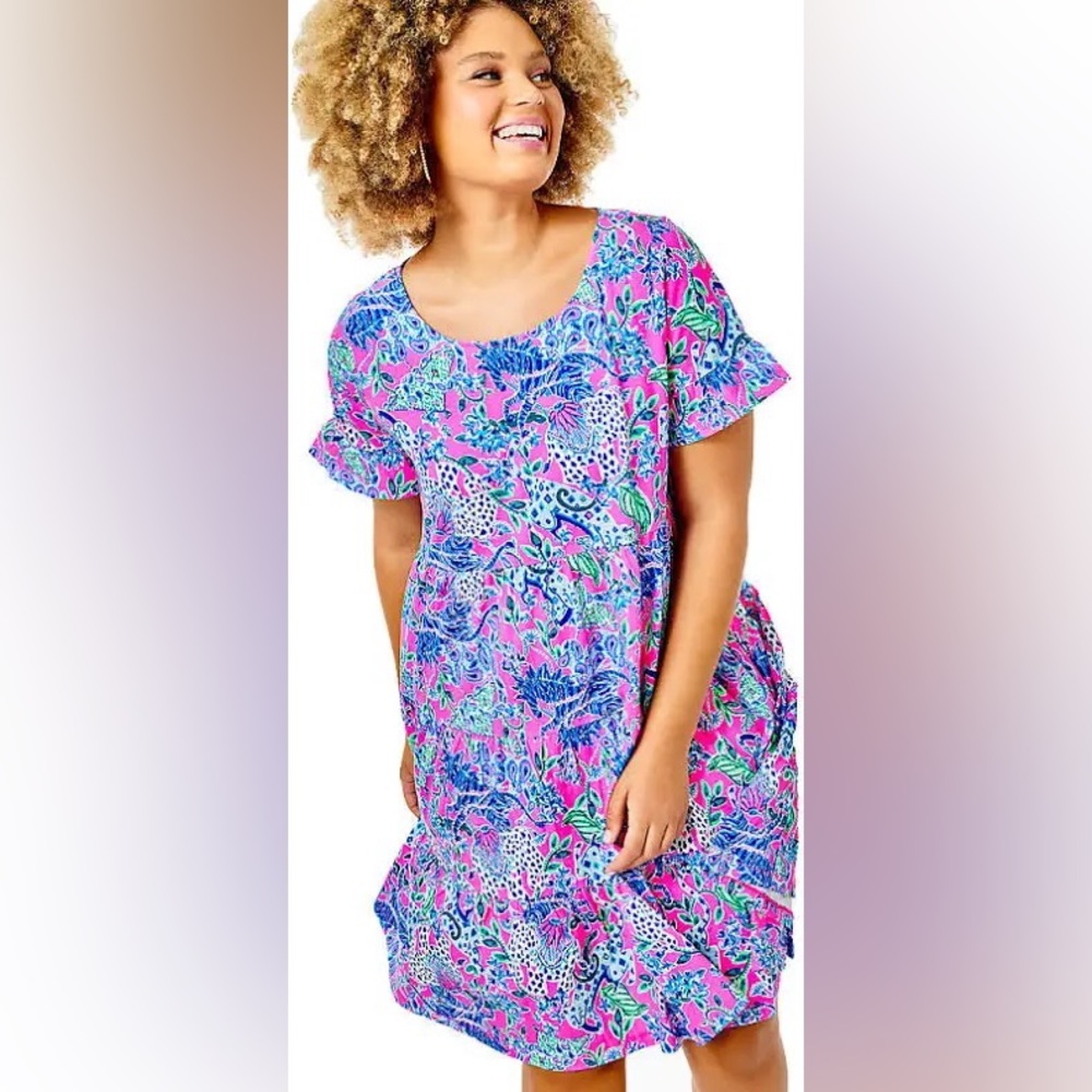 Lilly Pulitzer Jodee Dress Plumeria Pink Untamed Hearts